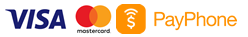 Aceptamos Visa, Mastercard y PayPhone